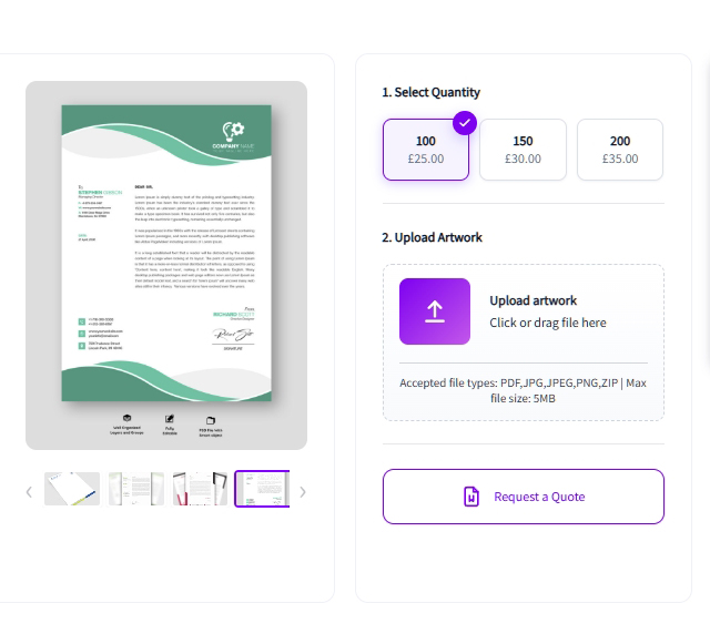 Varinkio Quantity Mode WooCommerce print product configurator